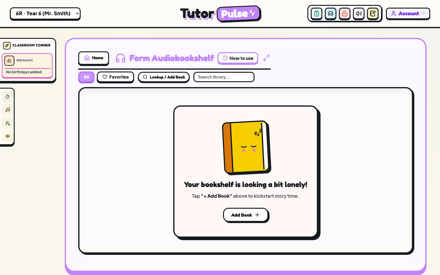 TutorPulse classroom audiobook library